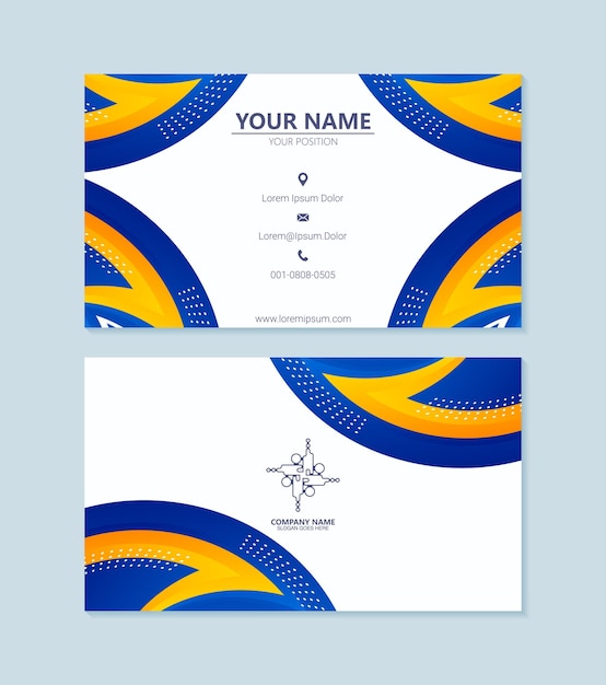 Vector colorful abstract business card design