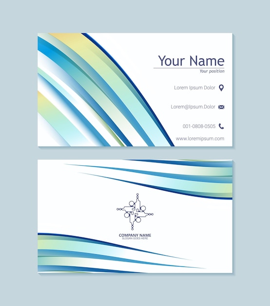 Vector colorful abstract business card design