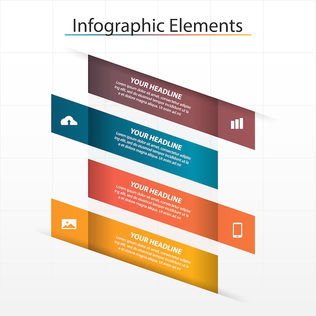 Colorato modello astratto business infographic