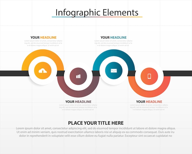 colorful abstract business infographic template 