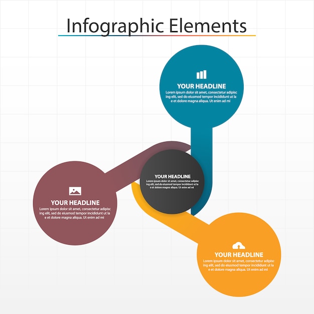 다채로운 추상적 인 비즈니스 Infographic 서식 파일