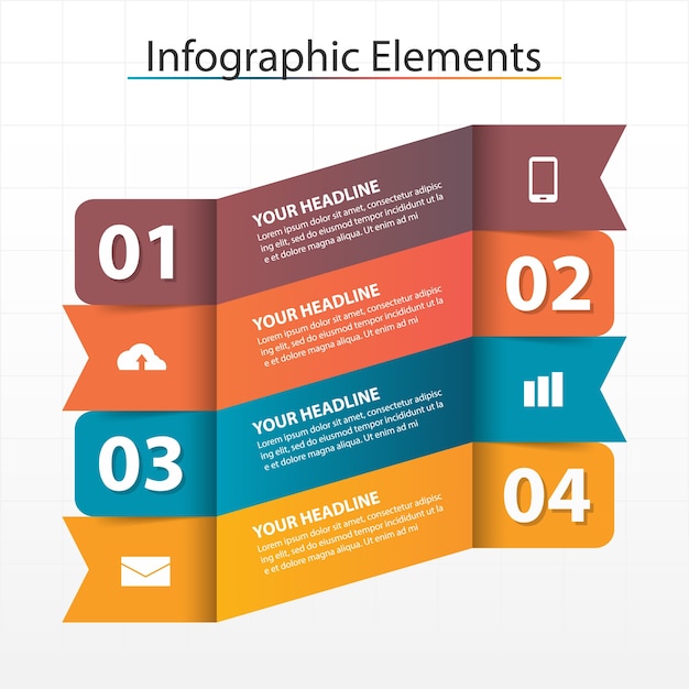 colorful abstract business infographic template 