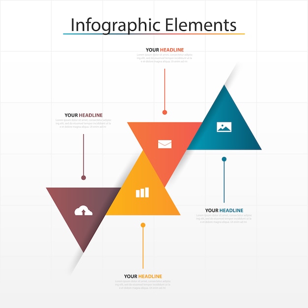 Colorato modello astratto business infographic