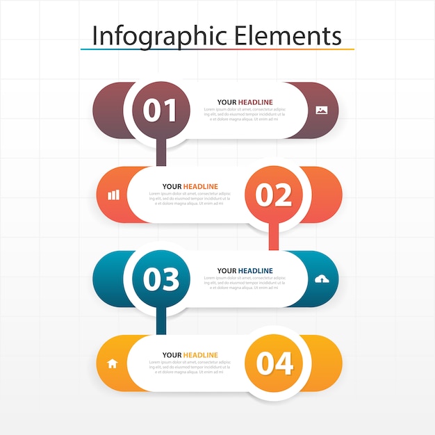 colorful abstract business infographic template 