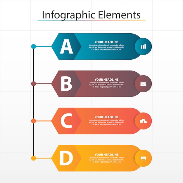 Colorato modello astratto business infographic