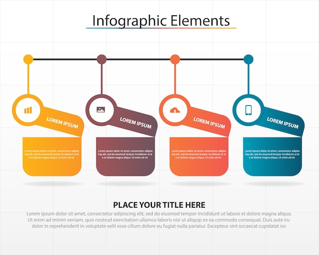Красочный абстрактный бизнес-инфографический шаблон