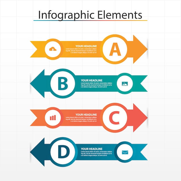 Colorato modello astratto business infographic