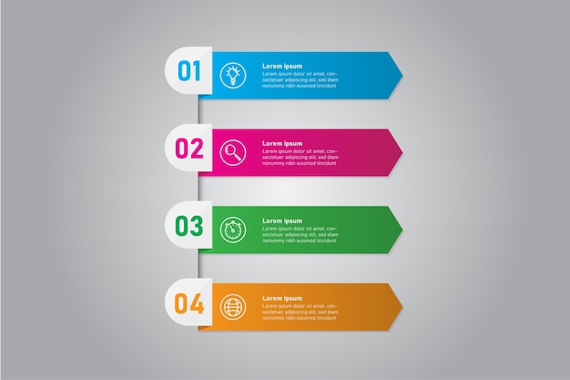 Colorful abstract business infographic template