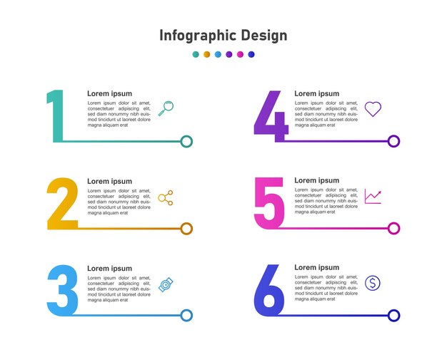 Colorful abstract business infographic template