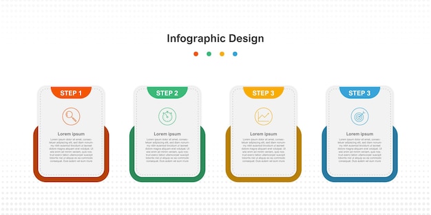 カラフルな抽象的なビジネスインフォグラフィックテンプレート