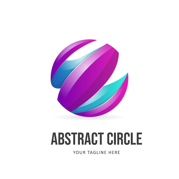 Cerchio colorato astratto logo template