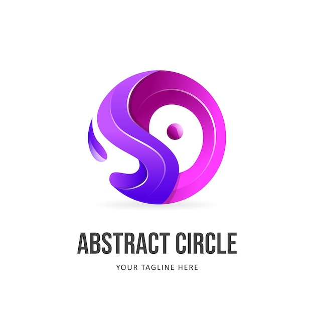 Colorful abstract circle logo template