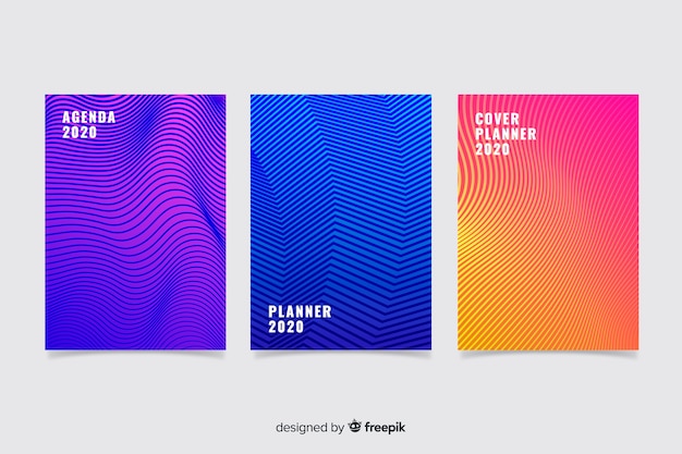 Colorful abstract cover collection