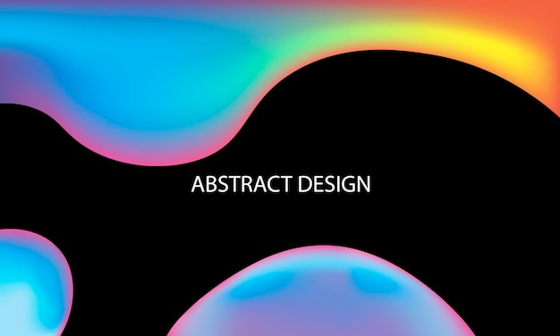 Colorful abstract design with wave for web design