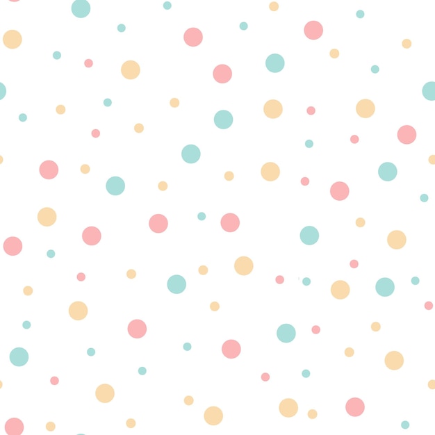 Vector colorful abstract diverse seamless pattern with colorful spots