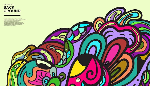 Colorful abstract doodle background vector art