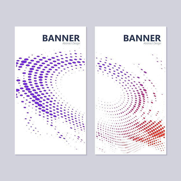 Colorful abstract dot banner design