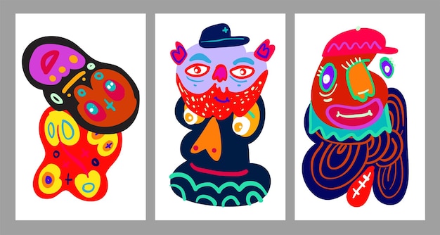 Illustrazione a disegno etnico astratto colorato per striscione e poster delle vacanze estive
