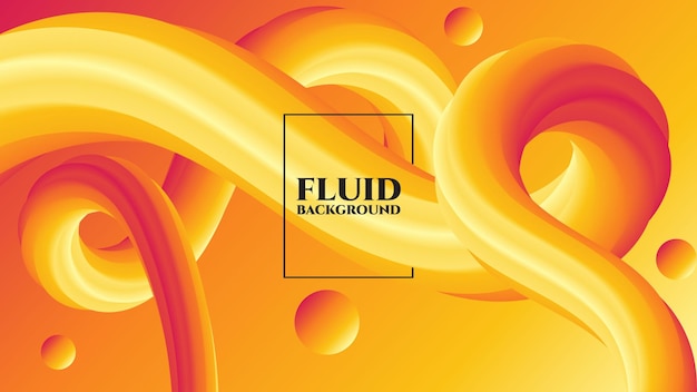 Colorful Abstract Fluid Background with a 3d shapes