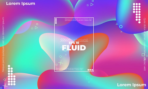 Vector colorful abstract fluid background