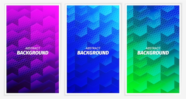  colorful abstract fluid geometric gradient Pack collection