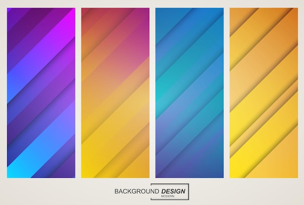 Vector colorful abstract geometric gradient background