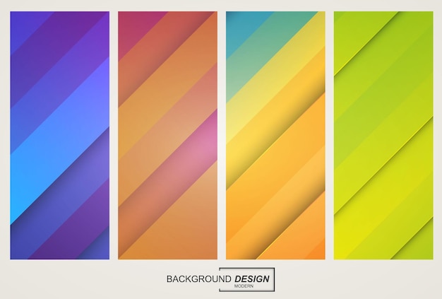 Vector colorful abstract geometric gradient background