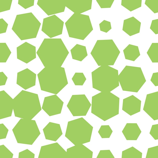 Colorful abstract halftone seamless pattern with hexagon, geometric shapes.