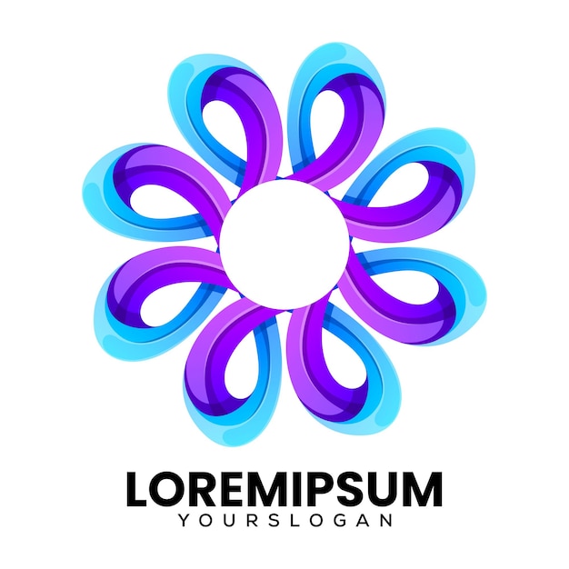 красочная абстрактная икона организация икона дизайн логотипа