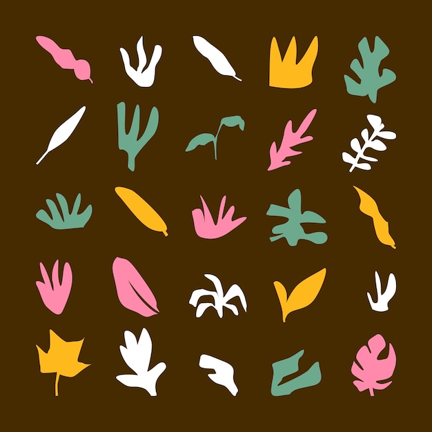colorful abstract leaf collection 4