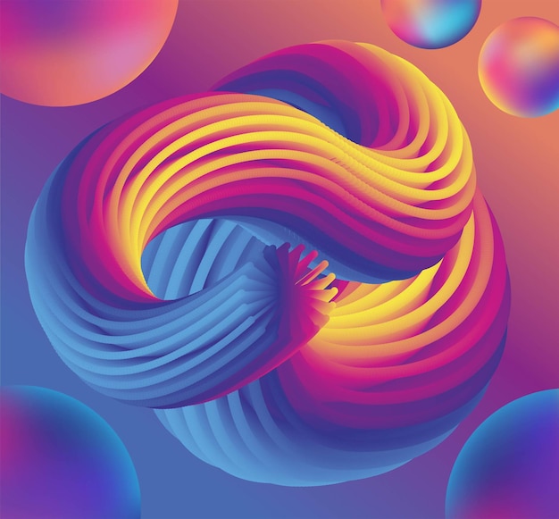 Вектор Красочный абстрактный фон с эффектом жидкости целевая страница жидкой формы