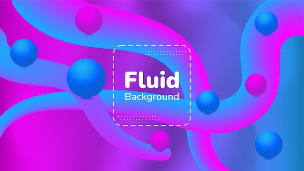 Colorful abstract liquid effect background with 3d fluid shapes