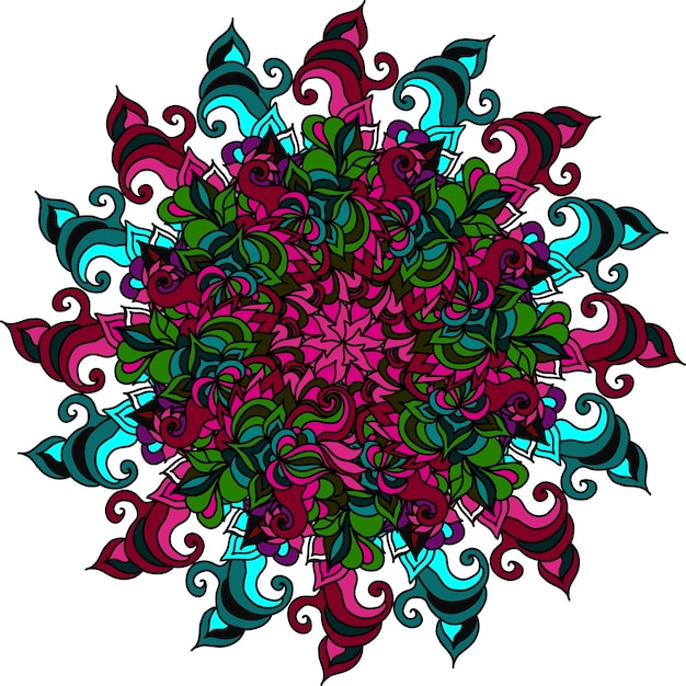 Mandala astratto colorato