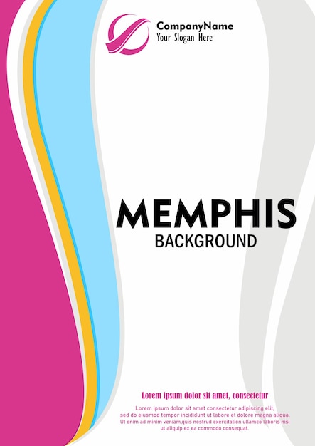 colorful Abstract memphis background geometric elements