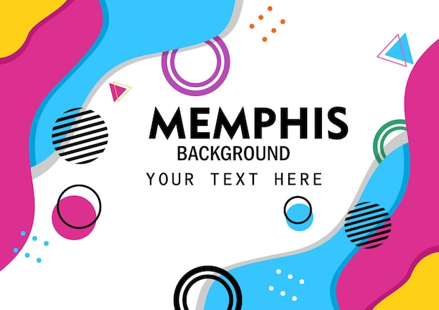 colorful Abstract memphis background geometric elements