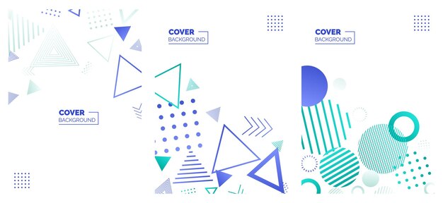 Vector colorful abstract minimalistic style poster memphis geometric background cover template creative pattern vectors