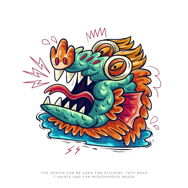 colorful abstract monster vector illustration design