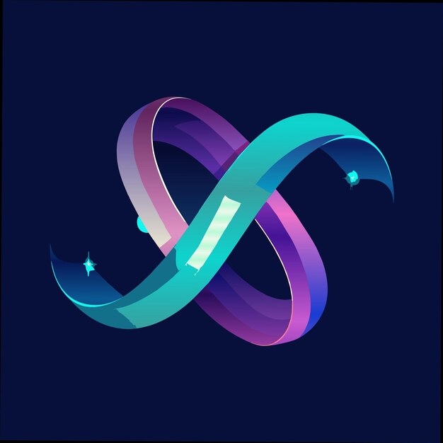 Vector a colorful abstract painting of a spiral and colored lines