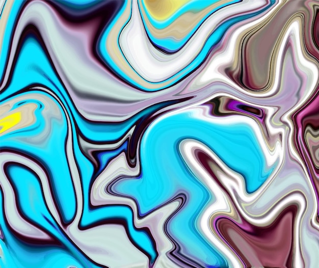 A colorful abstract painting with a blue and purple background.