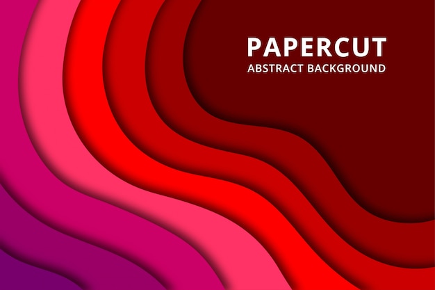 Colorful abstract papercut background  