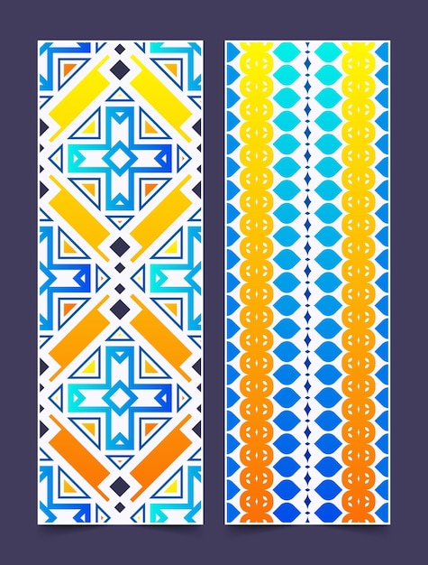 Colorful abstract pattern vertical banner