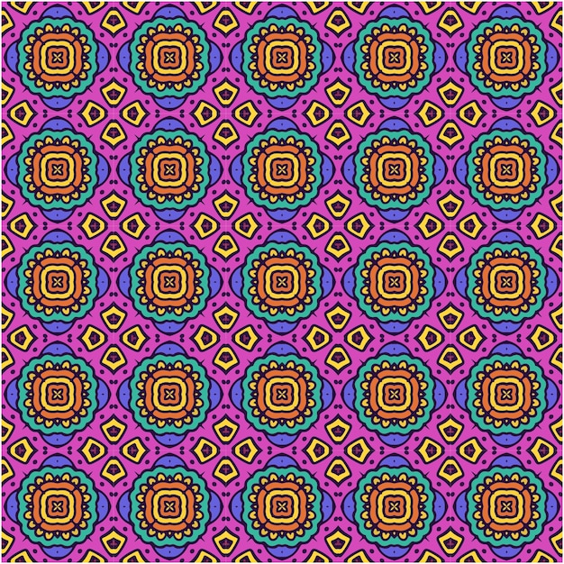 Colorful abstract pattern with ethnic style