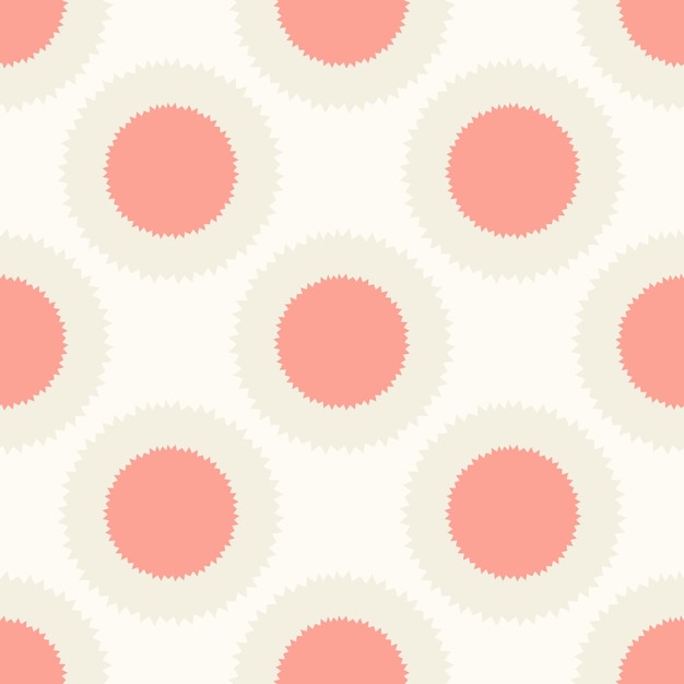 Colorful abstract round geo seamless pattern. Polka dot geometric background.