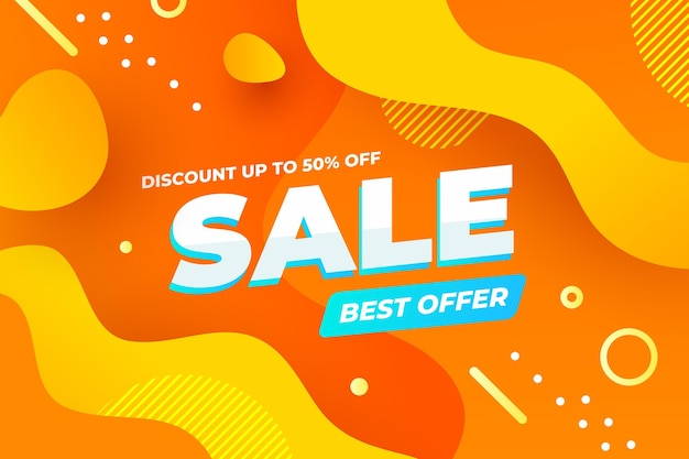 colorful abstract sale banner