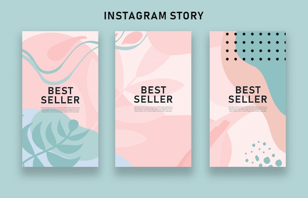 Vector colorful abstract sale instagram stories