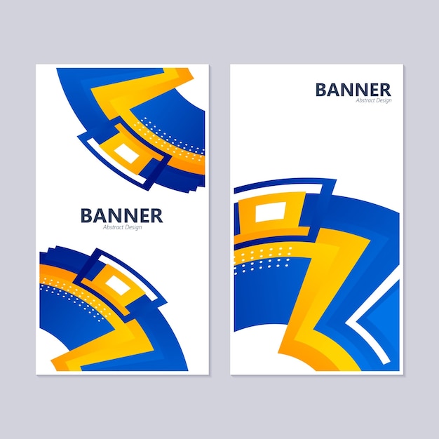 Colorful abstract shape banner design