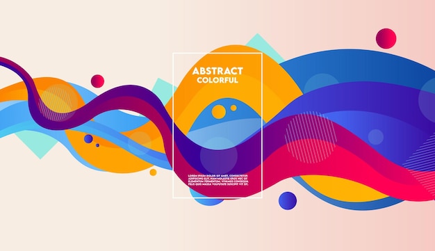 Vector colorful abstract shapes background vector