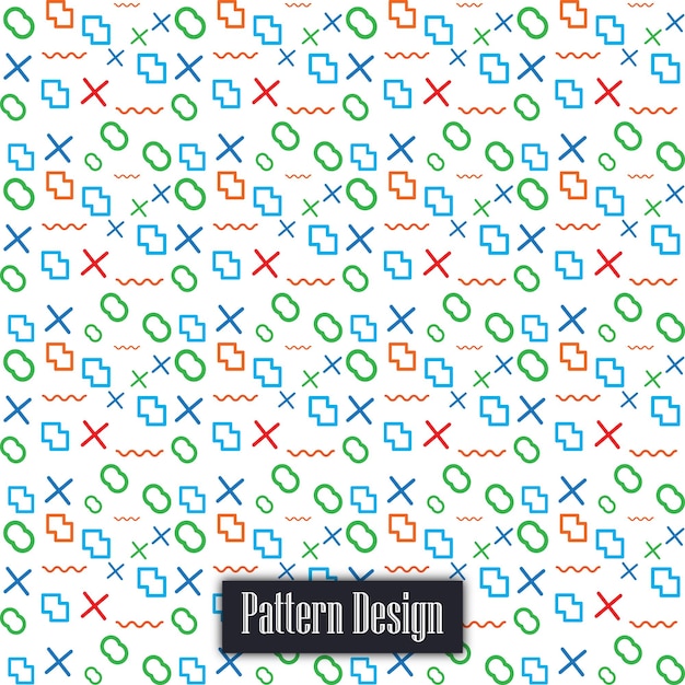 colorful Abstract shapes seamless Pattern Background vector