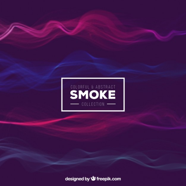Vector colorful and abstract smoke background