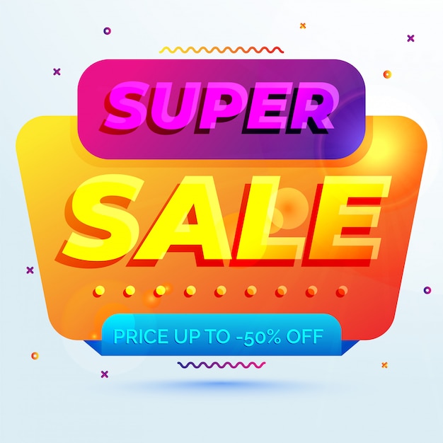 Vector colorful abstract style super sale